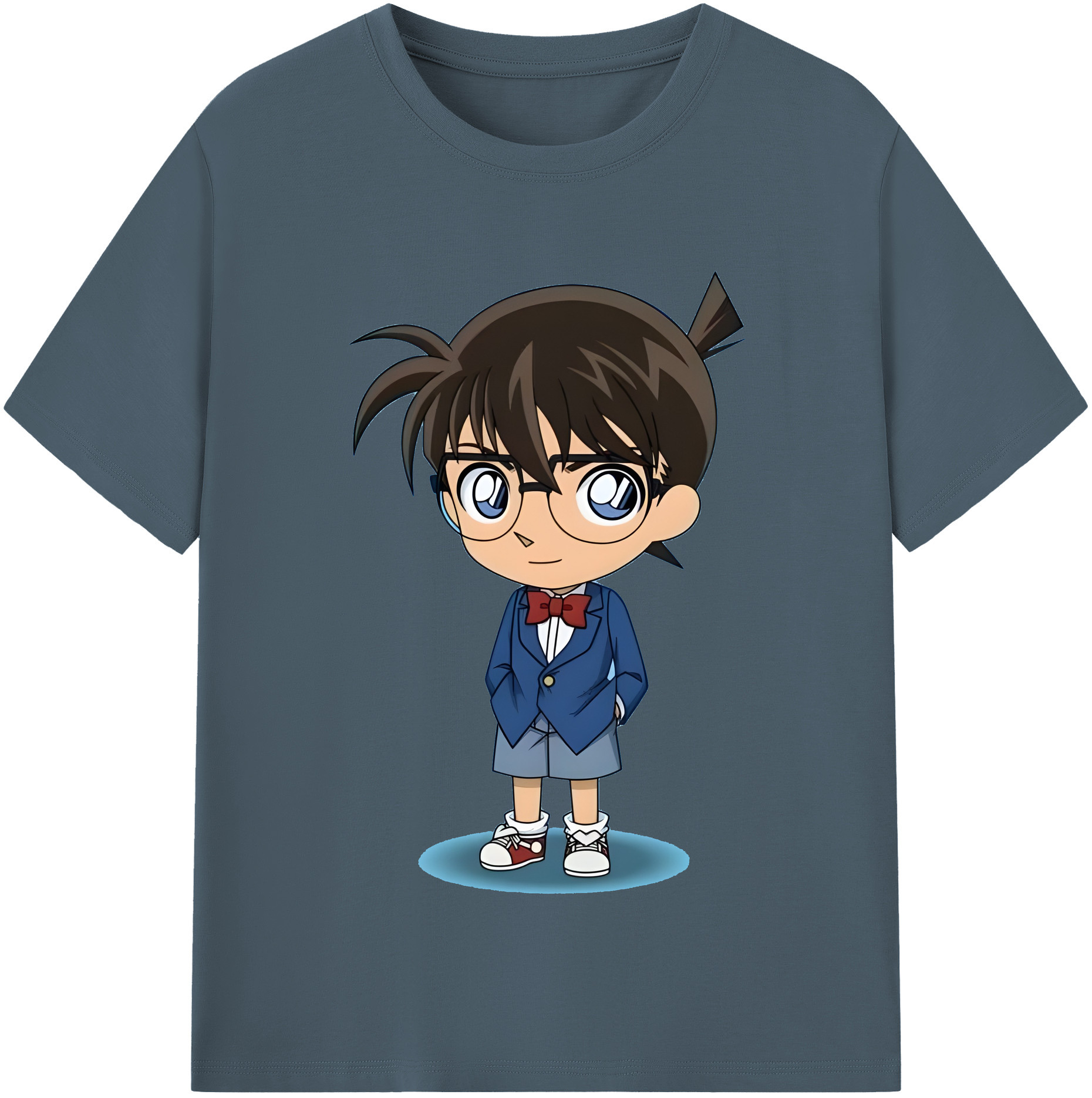 （画像用） 名探偵コナン 江戸川 コナン Detective Conan Conan Edogawa 綿100％半袖Tシャツ（フロントプリント）